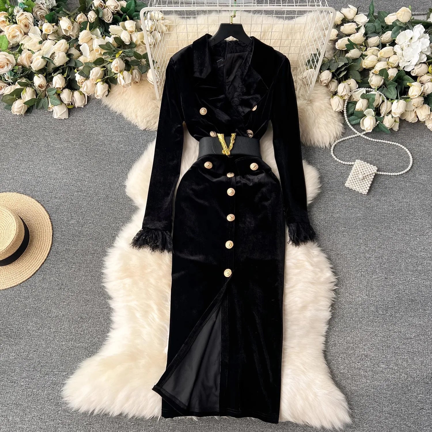 Women's Long Velvet Dress – The End Cult