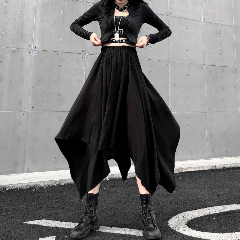 Anime Theme High Waist Gothic Skirt