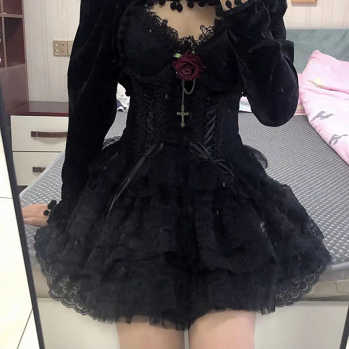 SLIP MIDI SKIRT GOTHIC GODDESS