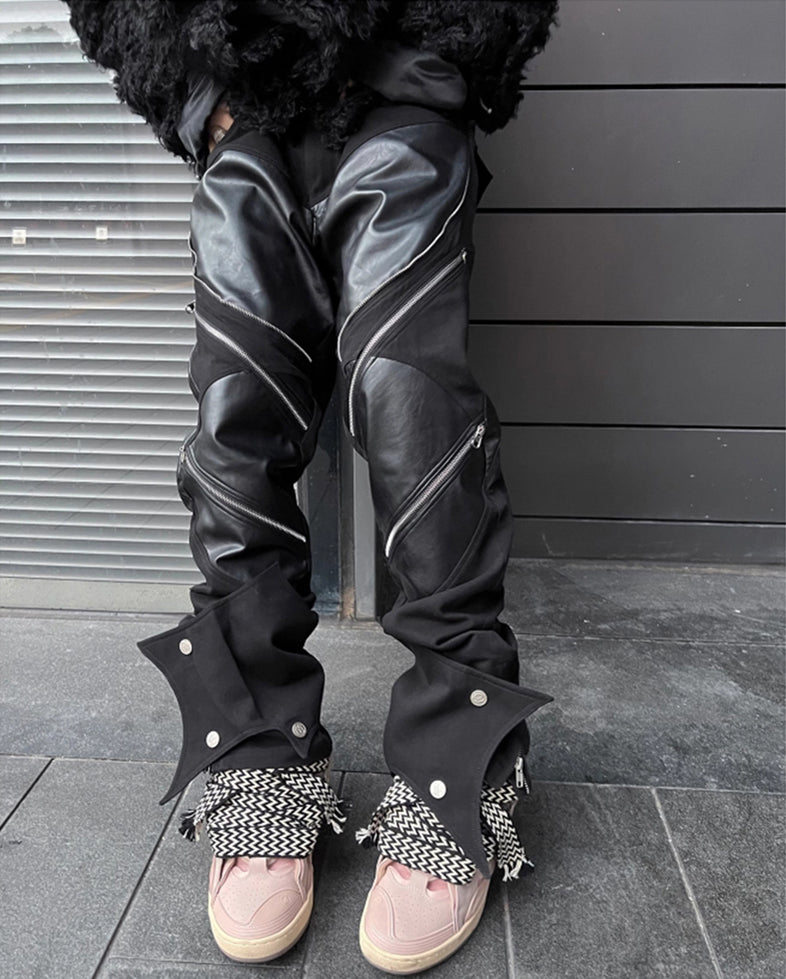 Leather Patchwork Pants – The End Cult