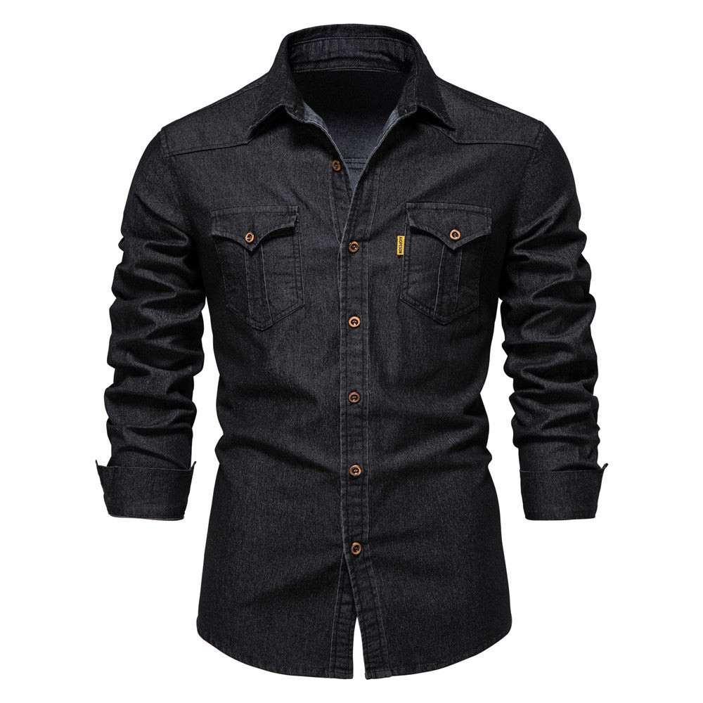 Long-Sleeved Denim Shirt main image 0