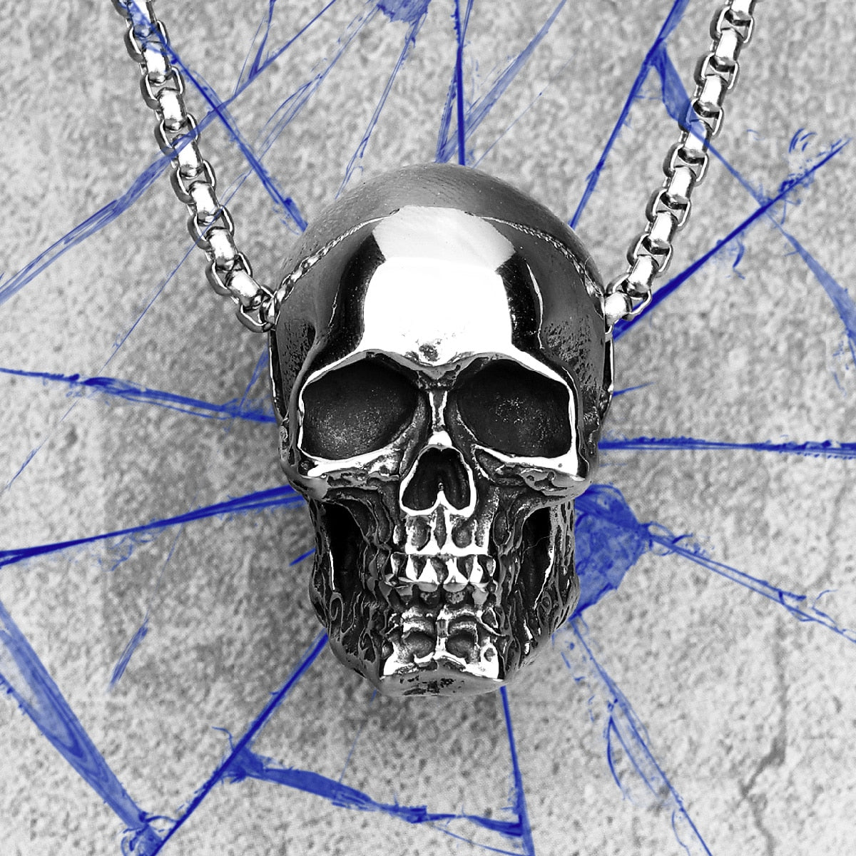 Deluxe Metal Voodoo Skull Necklace Adult Bronze main image 1