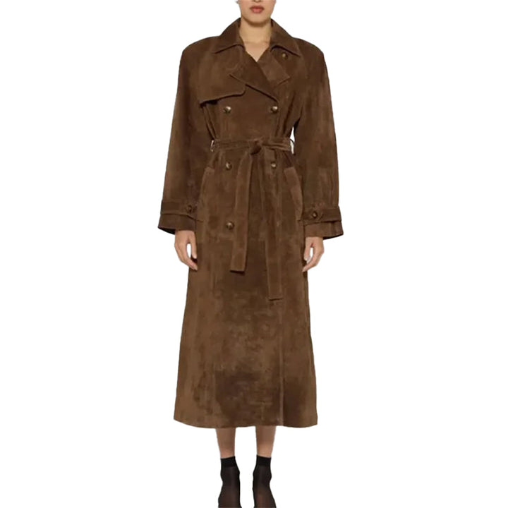 Women's Suede Leather Coat