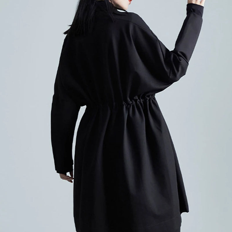 Women's Loose Fit Overcoat Black