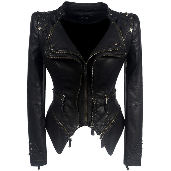 Women's Studded Leather Jacket
