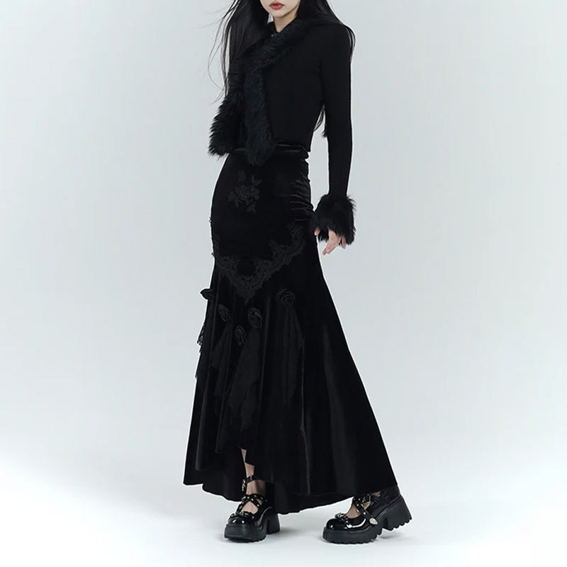Gothic Velvet Skirt