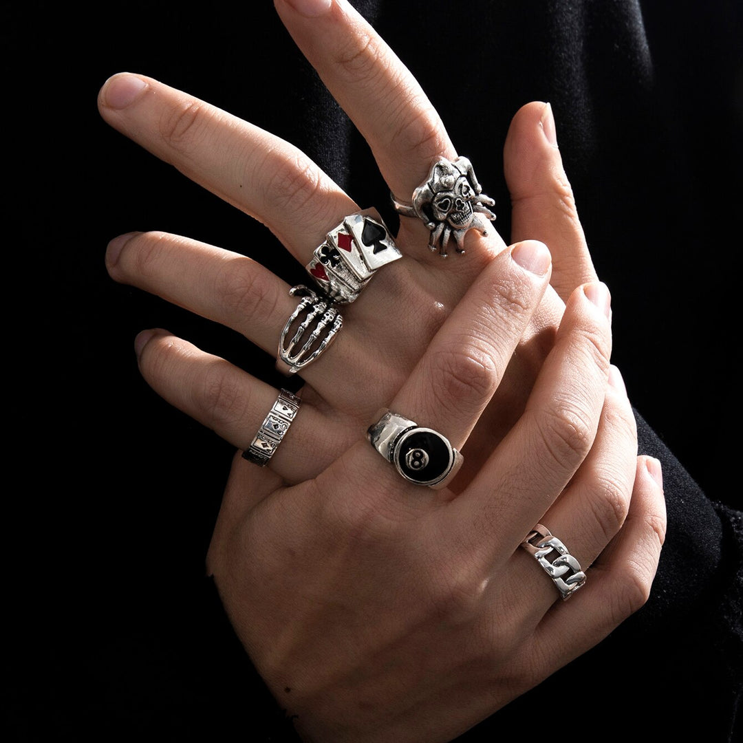 Gothic Punk Ring Set