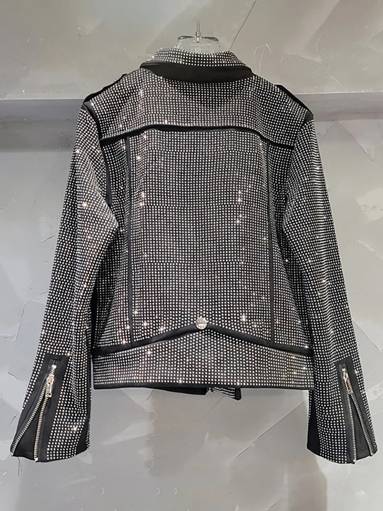 Silver Rhinestone Jacket Women's Shiny Rhinestone Jacket – The End Cult