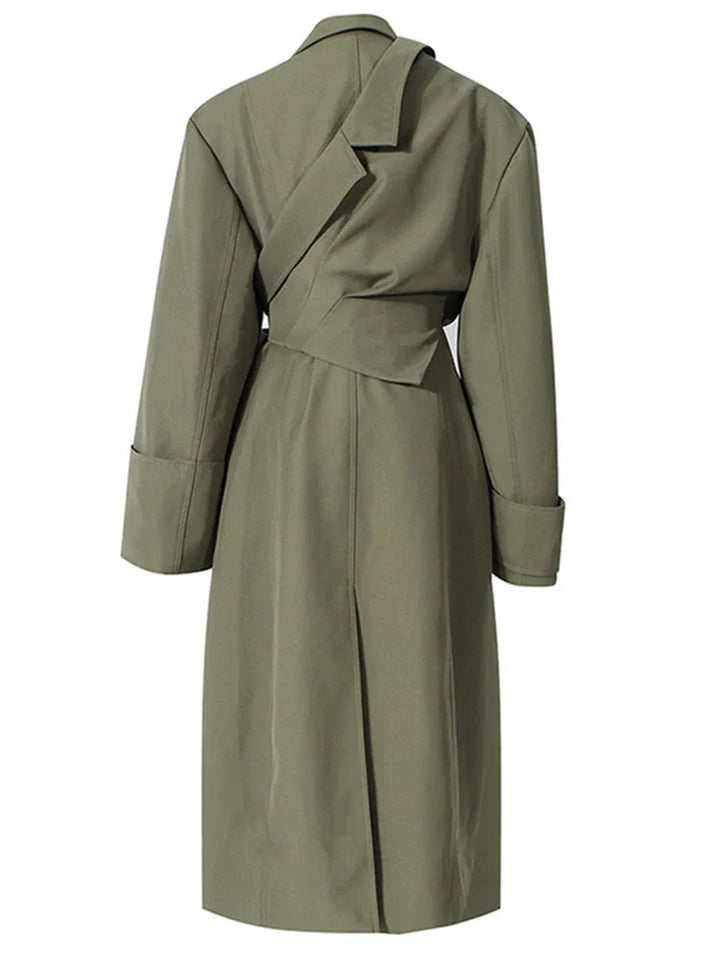 Women's Loose Trench Coat Green