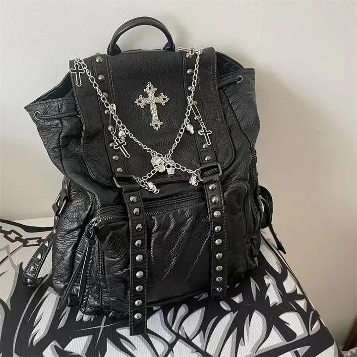 Gothic Leather Back Pack