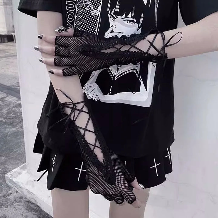 Gothic Mesh Gloves