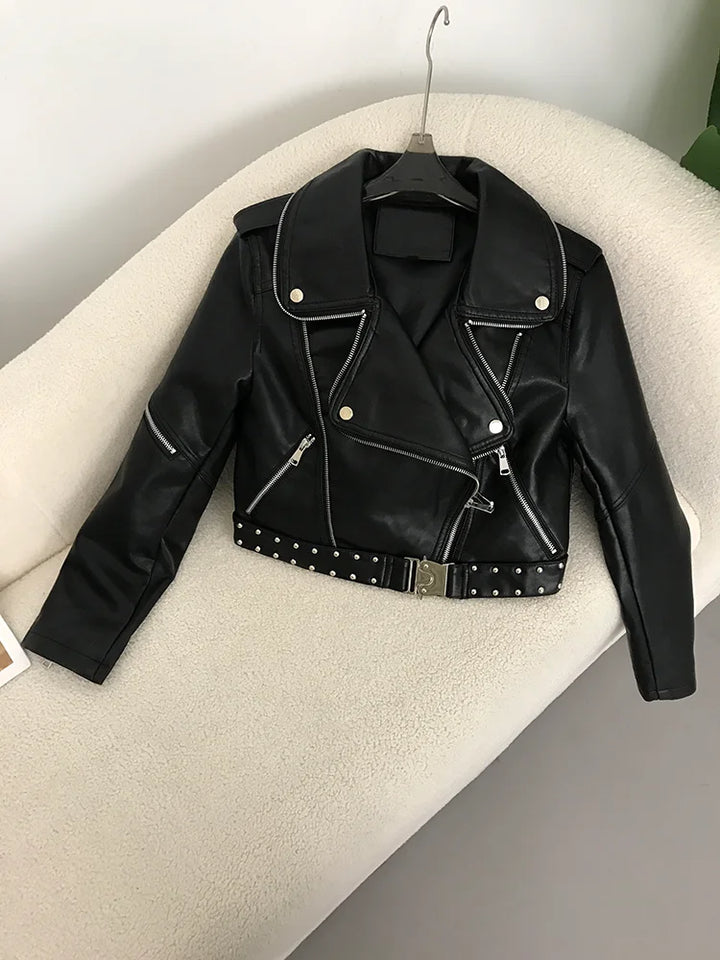 Women's Short Leather Jacket