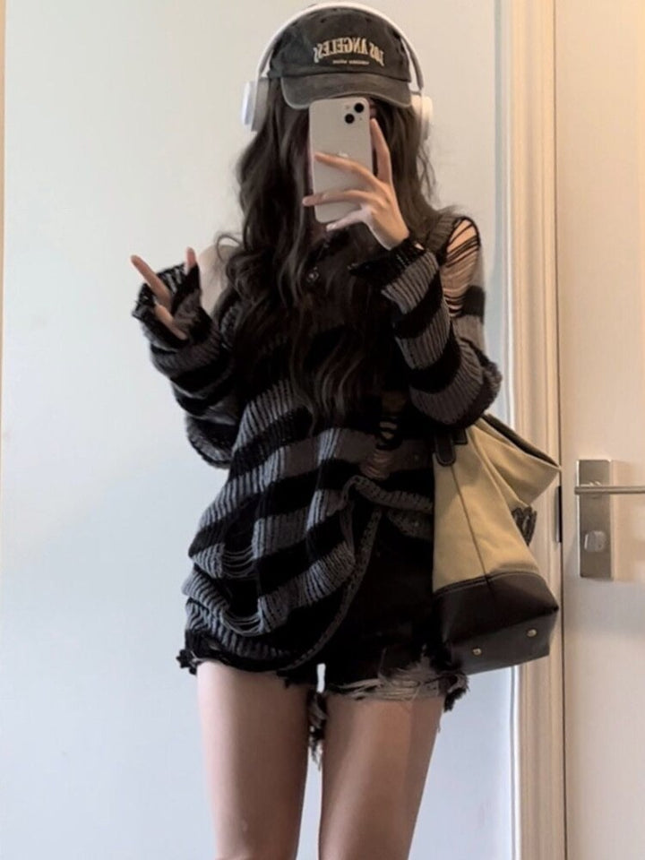 Knitted Hollow Out Sweater