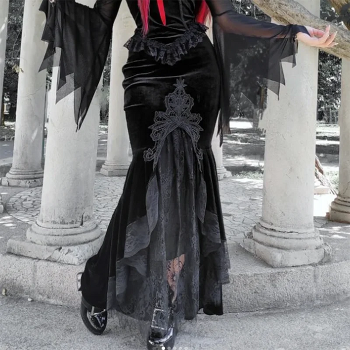 Gothic Velvet Skirt