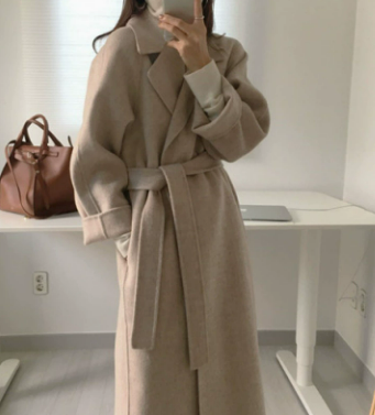 Women's Woolen Coat Brown