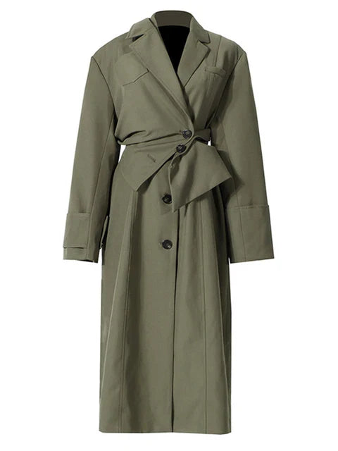 Women's Loose Trench Coat Green