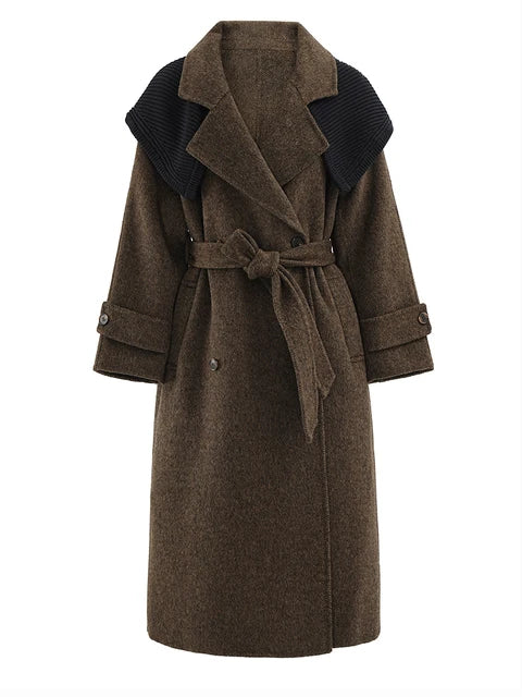 Women's Woolen Coat Brown