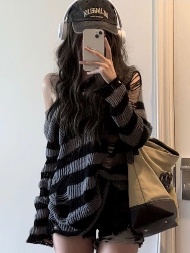 Knitted Hollow Out Sweater